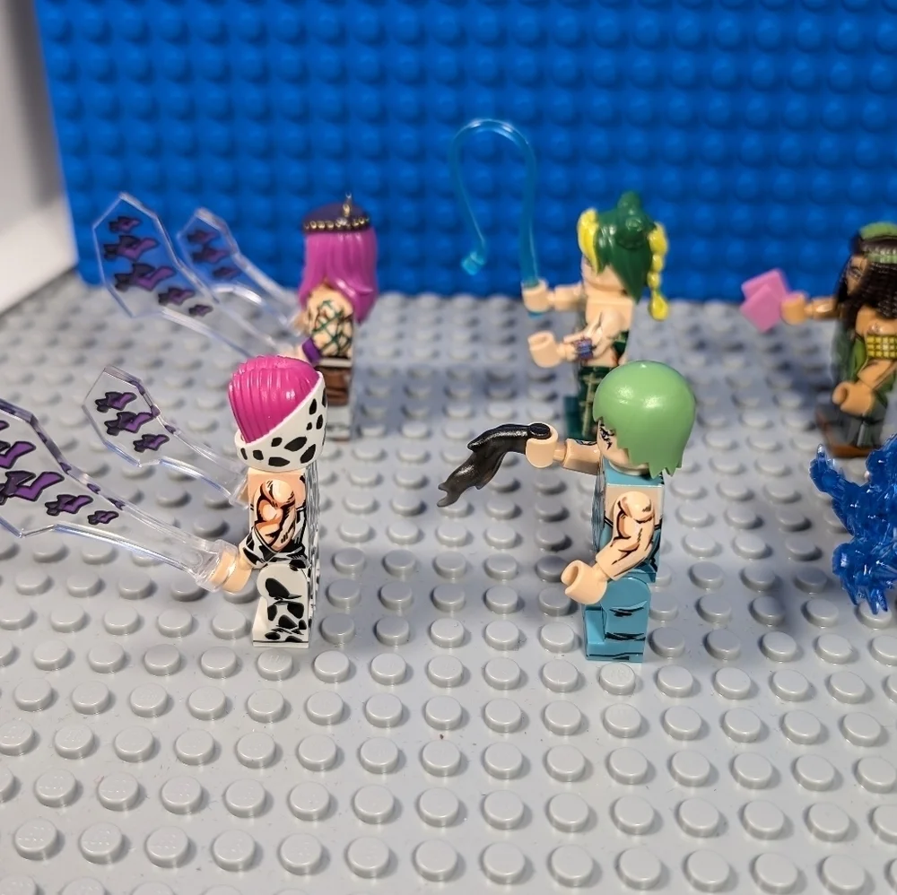 8 Minifigures- Jojo Anime Building Block Toy Manga Action Figure Collectible